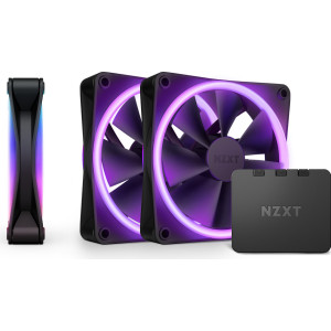 NZXT F120 RGB DUO Triple Pack Caixa de computador Ventoinha 12 cm Preto 3 unidade(s)