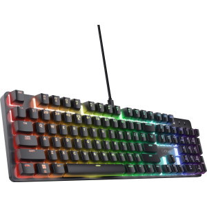 Trust GXT 871 Zora teclado Jogos USB QWERTY Português Preto