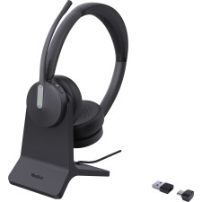 Yealink BH70 Dual with Stand Teams Auscultadores Sem fios Fita de cabeça Escritório Call center USB Type-A Bluetooth Suporte de