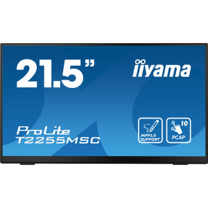 iiyama ProLite T2255MSC-B1 monitor de ecrã 54,6 cm (21.5") 1920 x 1080 pixels Full HD LCD Ecrã táctil Preto