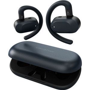 Creative Labs Outlier Go Auscultadores Sem fios Gancho de orelha Chamadas Música Desporto Dia-a-dia USB Type-C Bluetooth Azul