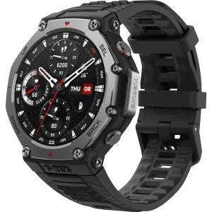 Amazfit T-Rex 3 3,81 cm (1.5") AMOLED Digital 480 x 480 pixels Ecrã táctil Preto Wi-Fi GPS