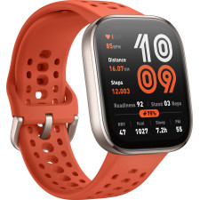 Amazfit Bip 6 Red 5 cm (1.97") AMOLED Digital 390 x 450 pixels Ecrã táctil Dourado GPS