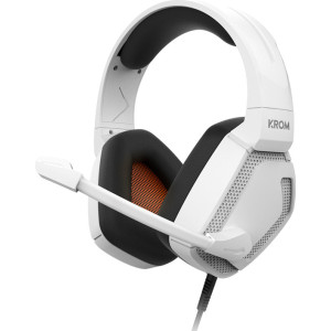 Krom Kopa Pro Auscultadores Com fios Fita de cabeça Jogos Branco