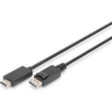 Digitus AK-340303-020-S adaptador de cabo de vídeo 2 m HDMI Type A (Standard) DisplayPort Preto