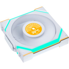 Lian Li UNI FAN SL Wireless LCD 120 Caixa de computador Ventoinha 12 cm Branco 3 unidade(s)