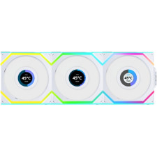 Lian Li UNI FAN SL Wireless LCD 120 Caixa de computador Ventoinha 12 cm Branco 3 unidade(s)