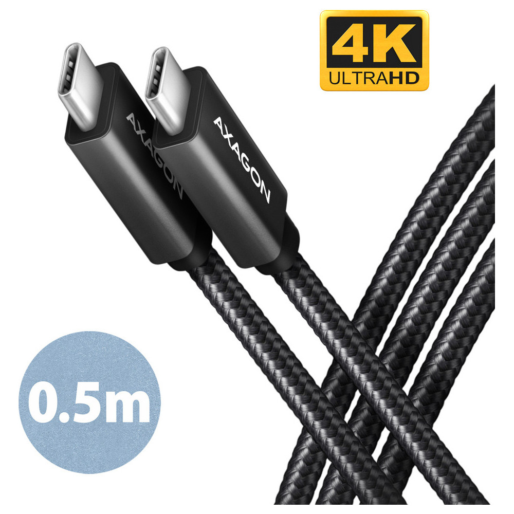 Axagon BUCM32-CM05AB cabo USB USB 3.2 Gen 2x2 0,5 m USB C Preto Axagon BUCM32-CM05AB cabo USB USB 3.2 Gen 2x2 0,5 m USB C Preto