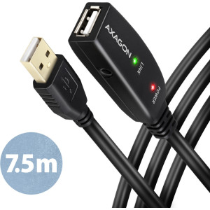 Axagon ADR-207 cabo USB USB 2.0 7,5 m USB A Preto