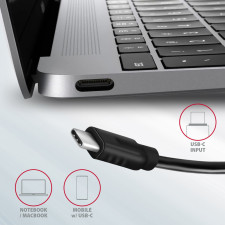 Axagon HMC-5G21 base & duplicador de portas Com fios USB 3.2 Gen 2 (3.1 Gen 2) Type-C Cinzento