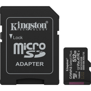 Kingston Technology Canvas Select Plus Gen3 512 GB MicroSDXC UHS-I Classe 10