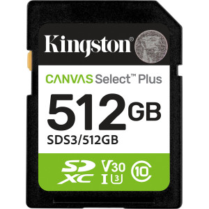 Kingston Technology Canvas Select Plus Gen3 512 GB SD UHS-I Classe 10