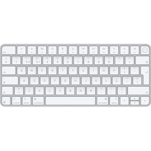 Apple Magic teclado Universal USB + Bluetooth QWERTY Português Prateado, Branco