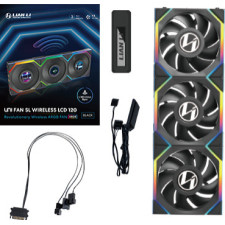 Lian Li UNI FAN SL Wireless LCD 120 Caixa de computador Ventoinha 12 cm Preto 3 unidade(s)