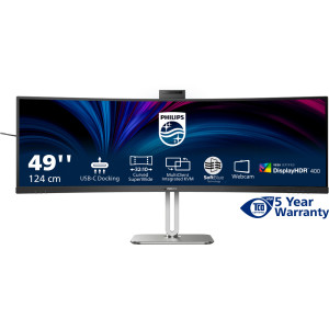 Philips 49B2U6900CH 00 monitor de ecrã 124 cm (48.8") 5120 x 1440 pixels Dual QHD LCD Preto