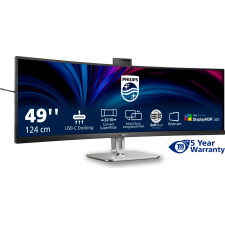 Philips 49B2U6900CH 00 monitor de ecrã 124 cm (48.8") 5120 x 1440 pixels Dual QHD LCD Preto