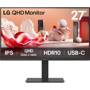 LG 27BA65QB-B.AEU monitor de ecrã 68,6 cm (27") 2560 x 1440 pixels Wide Quad HD LED Preto