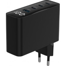 Gembird TA-UC-PDQC100LCD-01-BK carregador de dispositivos móveis Computador portátil, Smartphone Preto AC Carregamento rápido
