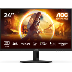 AOC G4 24G4HRE monitor de ecrã 60,5 cm (23.8") 1920 x 1080 pixels Full HD LED Preto, Vermelho
