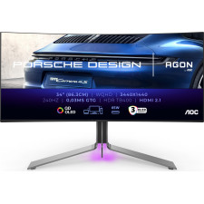 AOC Porsche PD34 monitor de ecrã 86,4 cm (34") 3440 x 1440 pixels Wide Quad HD QD-OLED Preto