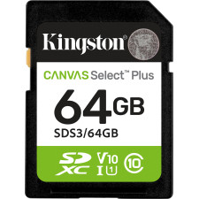 Kingston Technology Canvas Select Plus Gen3 64 GB SD UHS-I Classe 10