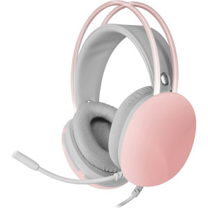 Mars Gaming MHGLOWP auscultador Auscultadores Com fios Fita de cabeça Jogos USB Type-A Rosa