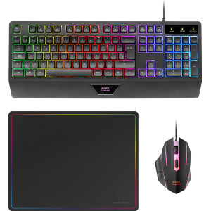 Mars Gaming MCP124 teclado Rato incluído Jogos USB QWERTY Português Preto