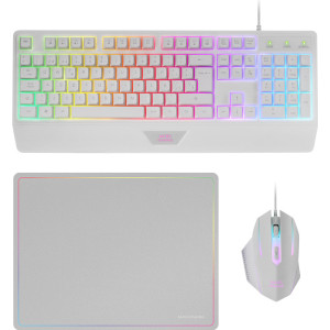 Mars Gaming MCP124W teclado Rato incluído Jogos USB QWERTY Português Branco