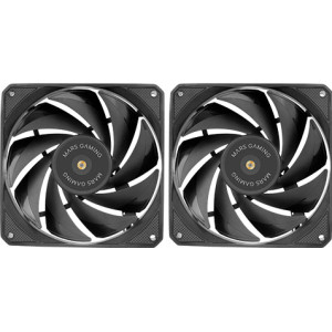 Mars Gaming MF-NCLX2 Caixa de computador Ventoinha 12 cm Preto 2 unidade(s)