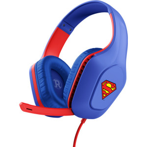 Trust GXT 415SM Zirox Auscultadores Com fios Fita de cabeça Jogos Azul, Vermelho