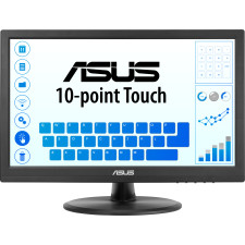 ASUS Touch VT169HE monitor de ecrã 39,6 cm (15.6") 1920 x 1080 pixels Full HD LED Ecrã táctil Tampo de mesa Preto