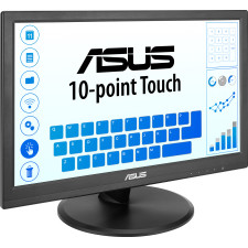 ASUS Touch VT169HE monitor de ecrã 39,6 cm (15.6") 1920 x 1080 pixels Full HD LED Ecrã táctil Tampo de mesa Preto