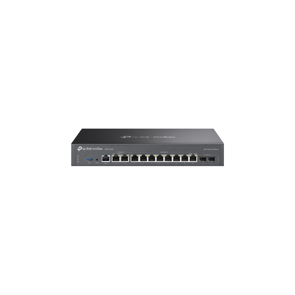 TP-Link Omada ER7412-M2 router com fio 2.5 Gigabit Ethernet, Gigabit Ethernet Preto TP-Link Omada ER7412-M2 router com fio 2.5 Gigabit Ethernet, Gigabit Ethernet Preto