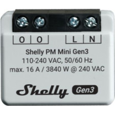 Shelly PM Mini Gen3 Interruptor inteligente 1P Cinzento
