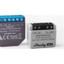 Shelly PM Mini Gen3 Interruptor inteligente 1P Cinzento