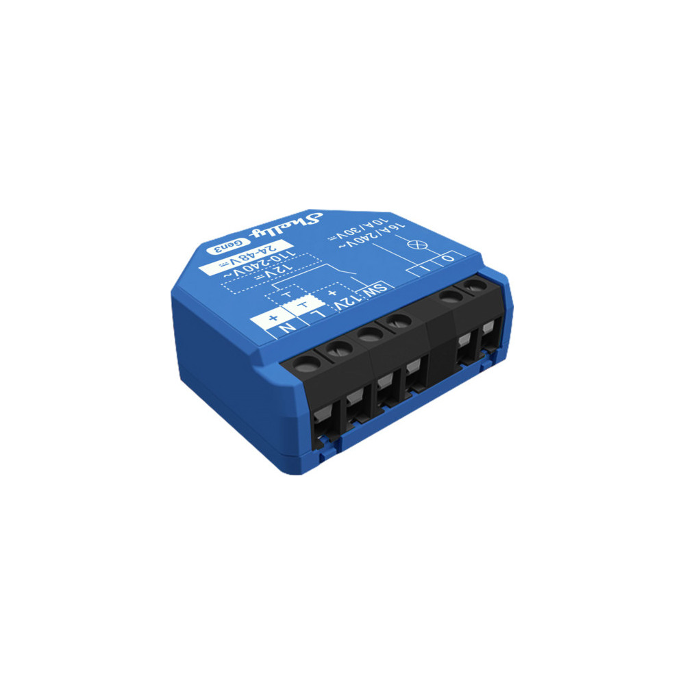 Shelly 1 Gen3 Interruptor inteligente 1P Azul Shelly 1 Gen3 Interruptor inteligente 1P Azul