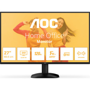 AOC B3 Q27B35S3 monitor de ecrã 68,6 cm (27") 2560 x 1440 pixels Quad HD LED Preto