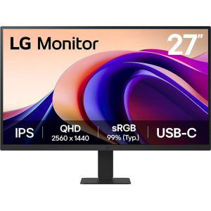 LG 27'' QHD Monitor monitor de ecrã 68,6 cm (27") 2560 x 1440 pixels Quad HD Preto