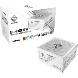 Asrock SL-1000GW Steel Legend fonte de alimentação 1000 W 20+4 pin ATX ATX Branco