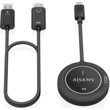 AISENS ASWL-H2KC30M003-BK extensão AV Transmissor e recetor AV Preto