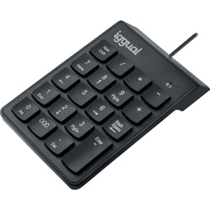 iggual CK-NUM-19T teclado numérico Laptop PC USB Preto