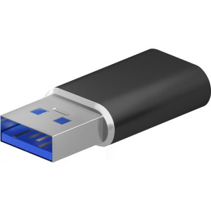 AISENS A108-0678 adaptador para cabos USB Type-C USB Type-A Preto
