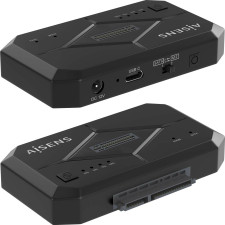 AISENS ASDS-M2SATA04B Docking Station para Discos Rígidos USB 3.2 Gen 1 (3.1 Gen 1) Type-C Preto