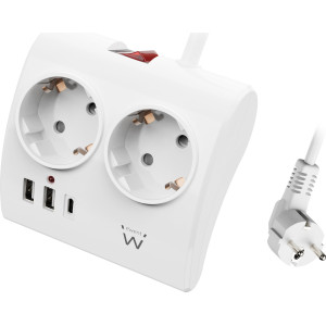 Ewent EW3870 extensão elétrica 1,5 m 3 tomada(s) CA Interior Branco