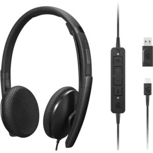 Lenovo 4XD1M45626 auscultador Auscultadores Com fios Fita de cabeça USB Type-C Preto