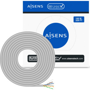 AISENS A135-0660 cabo de rede Cinzento 100 m Cat6 U UTP (UTP)