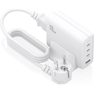 AISENS ASCH-140W4P055-W carregador de dispositivos móveis Universal Branco AC Carregamento rápido Interior