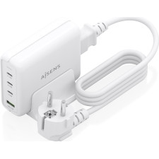 AISENS ASCH-140W4P055-W carregador de dispositivos móveis Universal Branco AC Carregamento rápido Interior