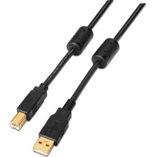 AISENS A101-0011 cabo USB USB 2.0 5 m USB A USB B Preto