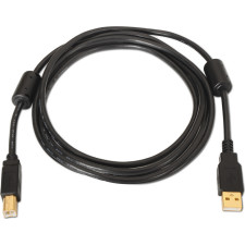 AISENS A101-0011 cabo USB USB 2.0 5 m USB A USB B Preto